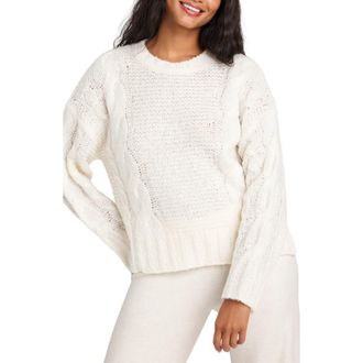 Splendid x Cella Jane Cable Sweater in Snow at Nordstrom Rack, Size Large