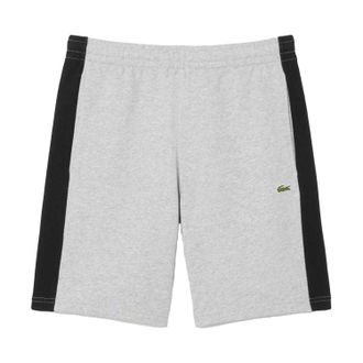 Lacoste Heren Fleece Colour Block Shorts (Grijs)