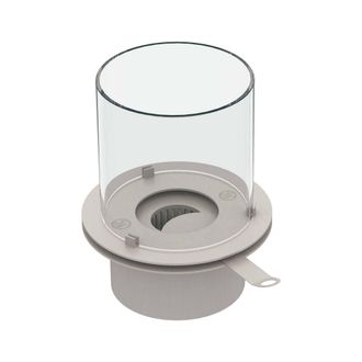 Dmora Quemador Dsbardell, Hornillo, Elemento Calefactor, Incinerador, Made In Italy, 25x25 H31 Cm, Gris Y Transparente - Dmora