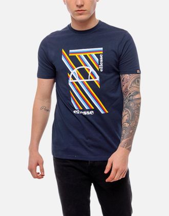 Ellesse Mens ELLESSE MAROTTA Mens T Shirt Crew Neck Casual Short Sleeve Top Summer Cotton Tee - Navy - Size: 36