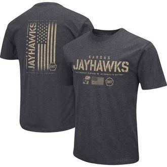Colosseum Mens Colosseum Heather Black Kansas Jayhawks Big & Tall OHT Military Appreciation Playbook T-Shirt at Nordstrom, Size 5Xb