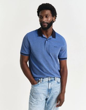 GANT Mens Mens 4 Col Oxford Polo Shirt - Blue - Size: 42
