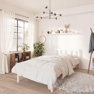 Berkfield Home Bed Frame White Solid Wood Pine 90x190 cm Single
