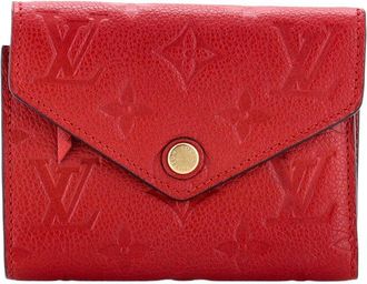Louis Vuitton Red Monogram Empreinte Leather Victorine Wallet (Authentic Pre- Loved)