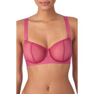 DKNY Sheers Strapless Underwire Bra in Dark Rose at Nordstrom Rack, Size 34Dd