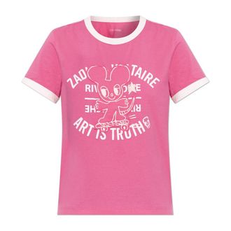 Zadig&Voltaire T-Shirts, female, Pink, Size: S T-shirt Woos