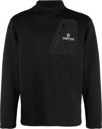 Ostrya Tessellate logo-print sweatshirt - men - Polyester/Nylon/Spandex/Elastane/Spandex/Elastane - M - Black