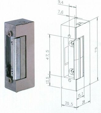 EFF Eff - Abrepuertas El&eacute;ctrico 12v Con Desconexi&oacute;n - Sin Placa Frontal - Spe73