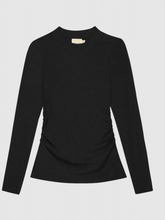 Nation Ltd Rita Mock Neck Top In Black