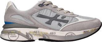 Premiata Leather and Canvas Trainers with Distinctive Branding