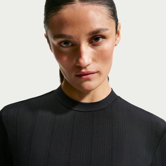 Nike Womens Nike Sportswear Tight Long-Sleeve Top in Black | IQ0065-010