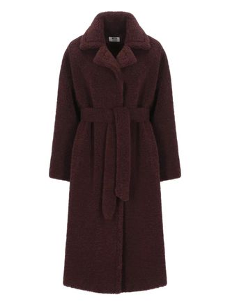 Betta Corradi lapel-collar belted coat - Red