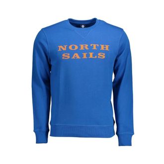 North Sails Sweatshirts, male, Blue, Size: XL Blue Nautical Mens Cotton Sweater