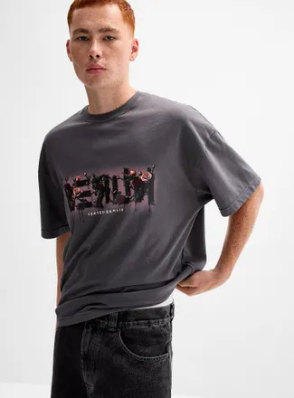 Vertere Berlin Mens Lost Roses faded T-shirt Oversized fit