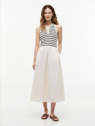 Tommy Hilfiger Vestido largo sin mangas con botones dorados