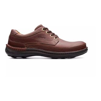 Clarks Nature Three Veterschoen - Heren - Veterschoenen - Bruin - 48 EU - Leer - Schoenen