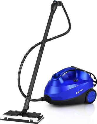 Costway Costway Limpiadora A Vapor Con 18 Accesorios, 1,5 L,2000 W Y Cierre De Seguridad Para Ni&ntilde;os Para Alfombra Piso Ventana Autom&aacute;tico (azul)
