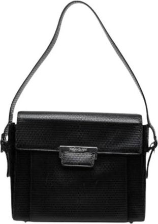 Saint Laurent Pre-owned Schoudertas - Dames - Vintage Schoudertas - Zwart - ONE Size - Leer - Vintage