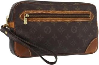 Louis Vuitton Pre-owned Clutches, female, Brown, Size: ONE SIZE Pre-owned Canvas Clutch