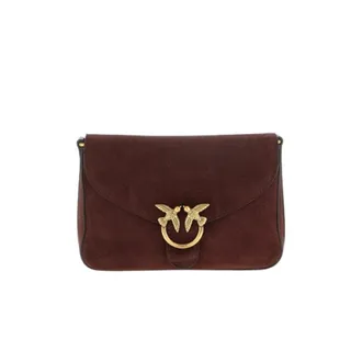 Pinko Mini Love Bag Satchel - Dames - Schoudertassen - Bruin - ONE Size - Katoen - Tassen