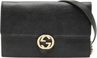 Gucci Pre-owned Cross Body Bags, female, Black, Size: ONE SIZE Pre-owned Vintage Cross Body Bag