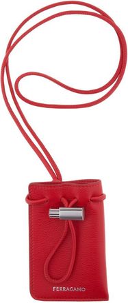 Ferragamo Mini Drawstring Leather Pouch