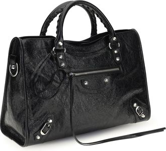 Balenciaga Womens Le City Medium Handbag Black Handbags Hand Bags