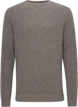 Gentiluomo Round LS - Heren - Truien - Bruin - Maat: XL Katoen