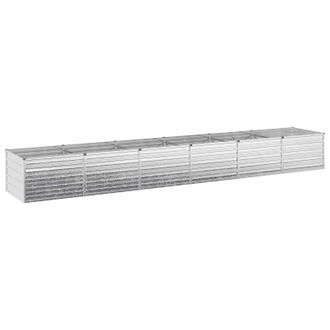 vidaXL Cama De Jard&iacute;n Elevada Plateado 480 X 80 X 55 Cm Galvanizado Vidaxl