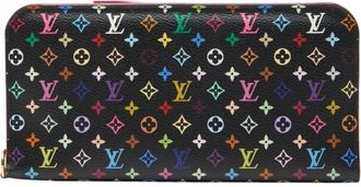 Louis Vuitton Black Multi-Color Noir Pvc Leather Long Wallet (Bi-Fold) (Pre-Owned)