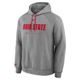 Nike Ohio State Courtside Basketball Practice Nike Mens Dri-FIT Pullover Hoodie in Grey | 04EJ058PLJT-RZL