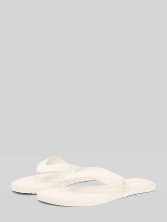 Tommy Hilfiger Zehentrenner mit Logo Applikation in Offwhite, Gr&ouml;&szlig;e 36