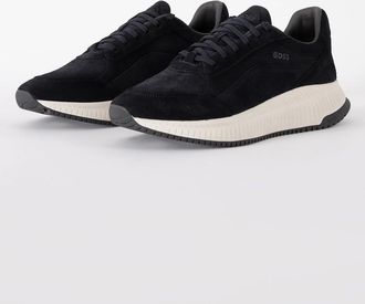 HUGO BOSS Mens BOSS Orange TTNM EVO Mens Suede Trainers - Dark Blue 401 - Navy - Size: 11