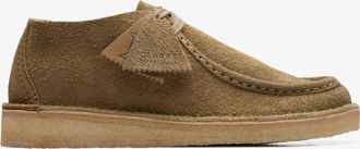 Clarks Mens Desert Nomad Khaki Suede Shoes - Green - Size UK 6.5
