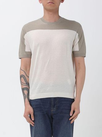 A|X Armani Exchange Maglia a Girocollo in lino e cotone bicolor Armani Exchange