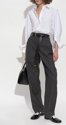 Givenchy High-waisted Wool Trousers, Womens, Grey