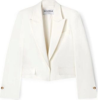 Motivi Jassen, Dames, Wit, XS, Katoen, Blazer court haute couture