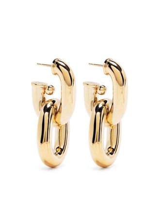 Paco Rabanne chain link earrings - women - Brass - OS - Gold