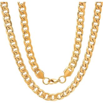Steeltime Mens 18k Gold Plated Chain Necklace at Nordstrom Rack