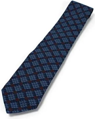 Gucci Pre-owned Cravat - Heren - Vintage Accessoires - Blauw - ONE Size - Rayon - Vintage