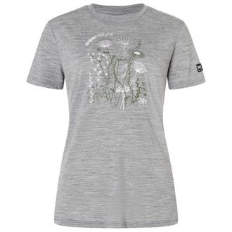 super.natural Rock Flowers Tee Merinoshirt f&uuml;r Damen | grau