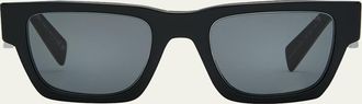 Prada Mens Acetate Square Sunglasses