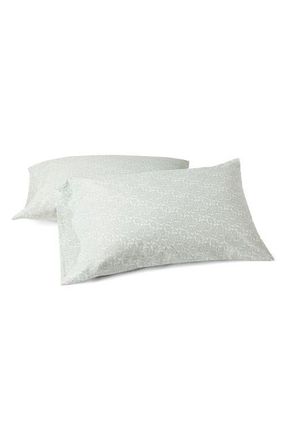 Coyuchi Print Organic Cotton Percale Pillowcases in Dew Robles at Nordstrom, Size Queen