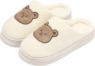 Generic [Warm Upgrade] Womens Warm Slippers Soft and Comfortable Warm Your Feet in Winter Fuzzy Womens Slipper Socks (White, 6.5)