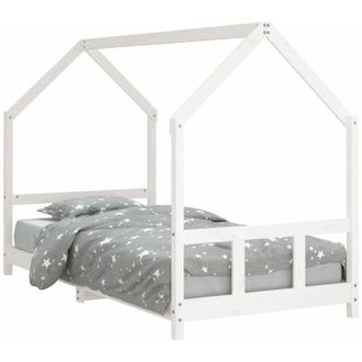 vidaXL Kids Bed Frame White 90x190 cm Solid Wood Pine Vidaxl
