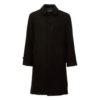 Circolo 1901 Abrigo de solapa sencilla de largo medio - Coats - Hombre - Marr&oacute;n - 2XL