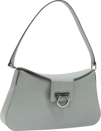 Ferragamo Pre-owned Shoulder Bags, female, Blue, Size: ONE SIZE Pre-owned Shoulder Bag