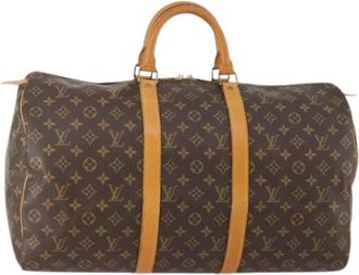 Louis Vuitton Pre-owned Weekend Bags, female, Brown, Size: ONE SIZE Pre-owned Keepall 50 Boston Bag