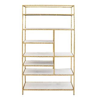 Ballard Designs Leanne Wide Marble Bookcase - Ballard Designs