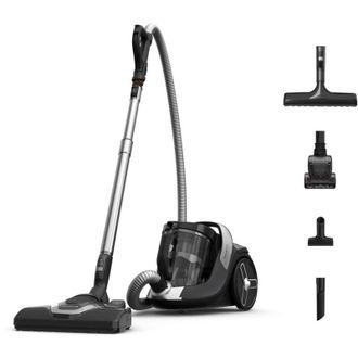 Rowenta Green Force Cyclonic Effitech+ Aspirapolvere a traino Senza Sacco, Capacit&agrave; 2,5 L, Pulizia ad Alta Efficienza Energetica, In plastica